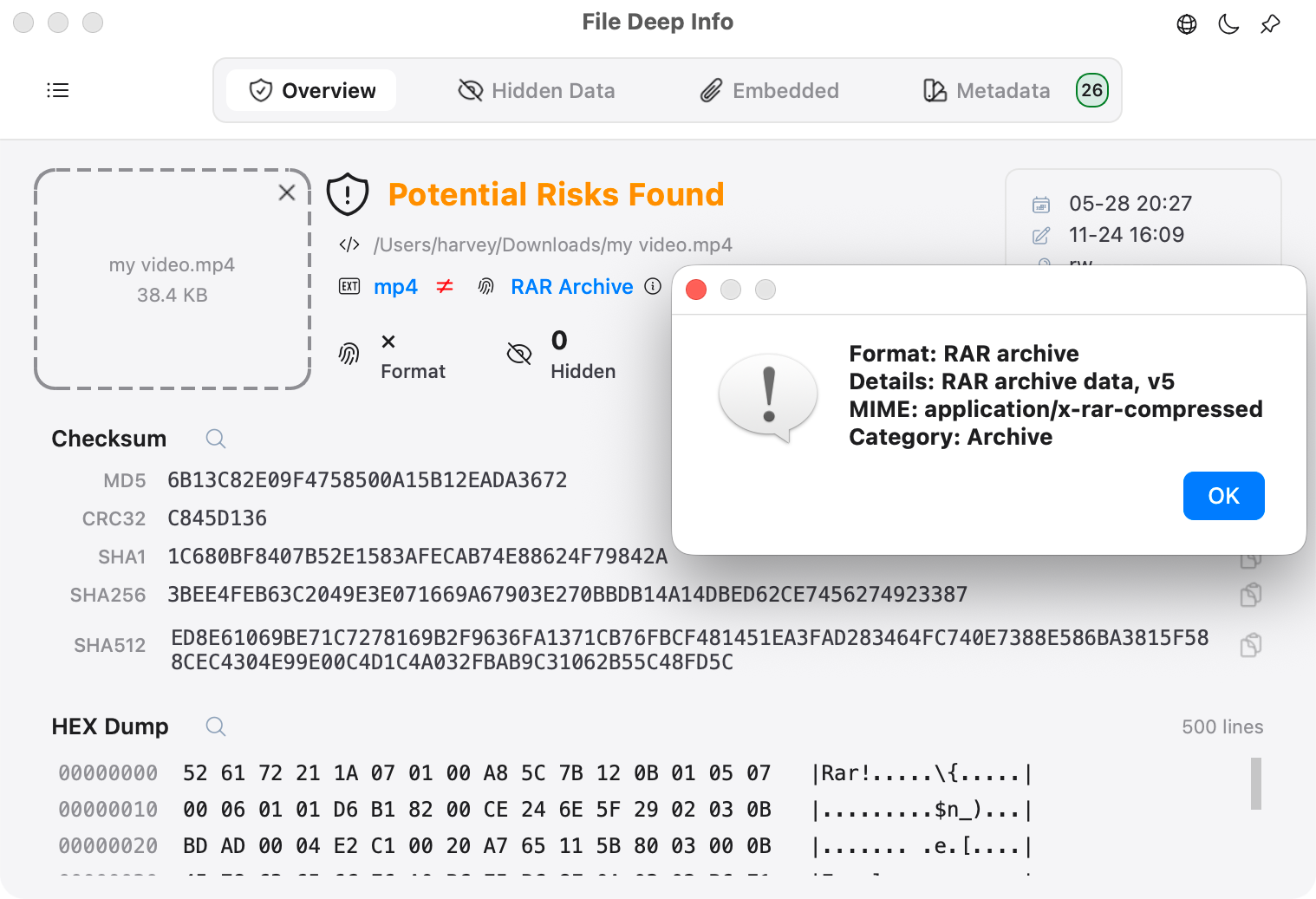 True file format identification